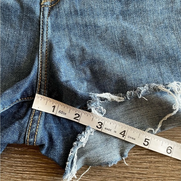 Levi's Blue Distressed Jean Shorts - Picture 2 of 5